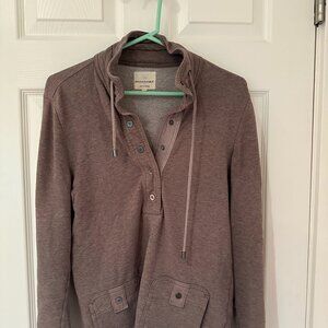 Banana Republic Women's Tan / Beige V-Neck Hoodie